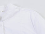 Women Clothing Summer Stand Collar Front Short Back Long