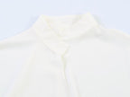Stand Collar Vertical Oblique Ban Pullover Shirt