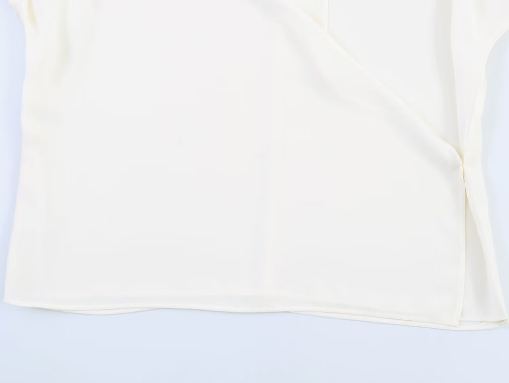 Stand Collar Vertical Oblique Ban Pullover Shirt