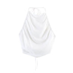 Women Clothing Hanging Collar Top Pant Sets