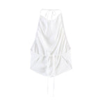 Women Clothing Hanging Collar Top Pant Sets