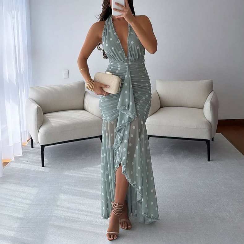 Women's Lace Halter Dress