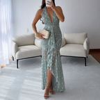 Women's Lace Halter Dress