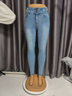 HW Pearl Decorative Jeans Skinny Slimming Tappered Pencil