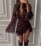 Women's Floral Chiffon Dress