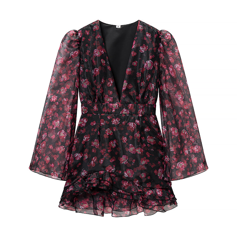 Women's Floral Chiffon Dress