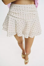 Women Clothing Summer Girl Sweet Polka Dot Laminated