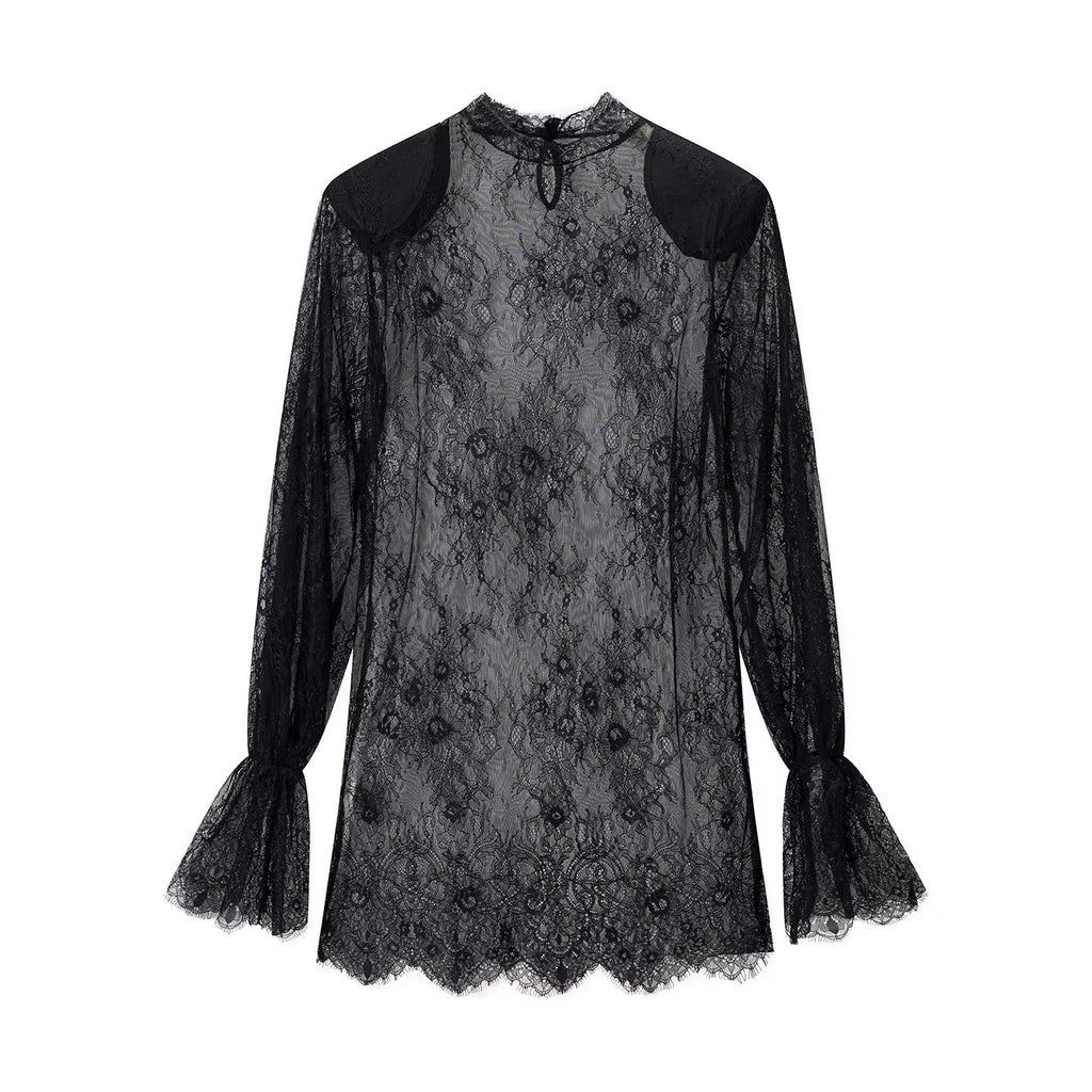 Women Clothing Summer Lace Hollow Out CO out See through