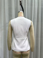 Women Clothing Simple Old Money Blended Vest