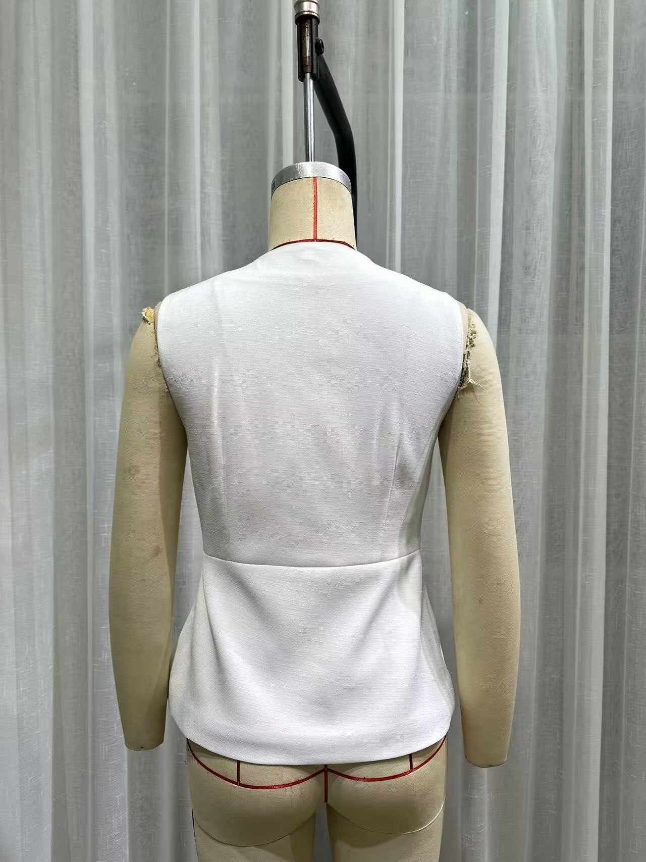 Women Clothing Simple Old Money Blended Vest