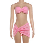 Spring Women Sexy Tube Top Vest Low Waist Irregular Asym