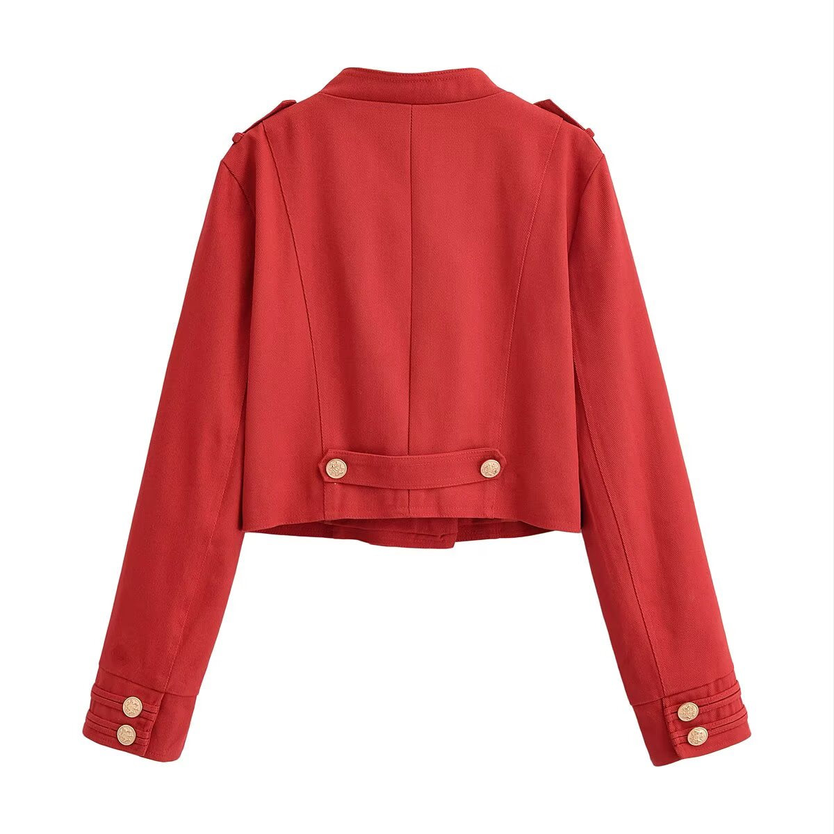 Women Clothing Summer Street Button Decoration Slim Fit