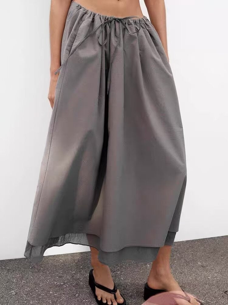 Women Clothing Summer Elegant Slimming A line Gray