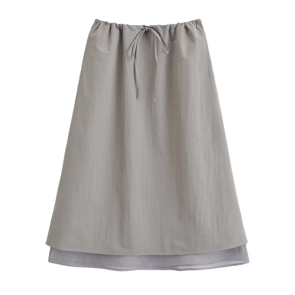 Women Clothing Summer Elegant Slimming A line Gray
