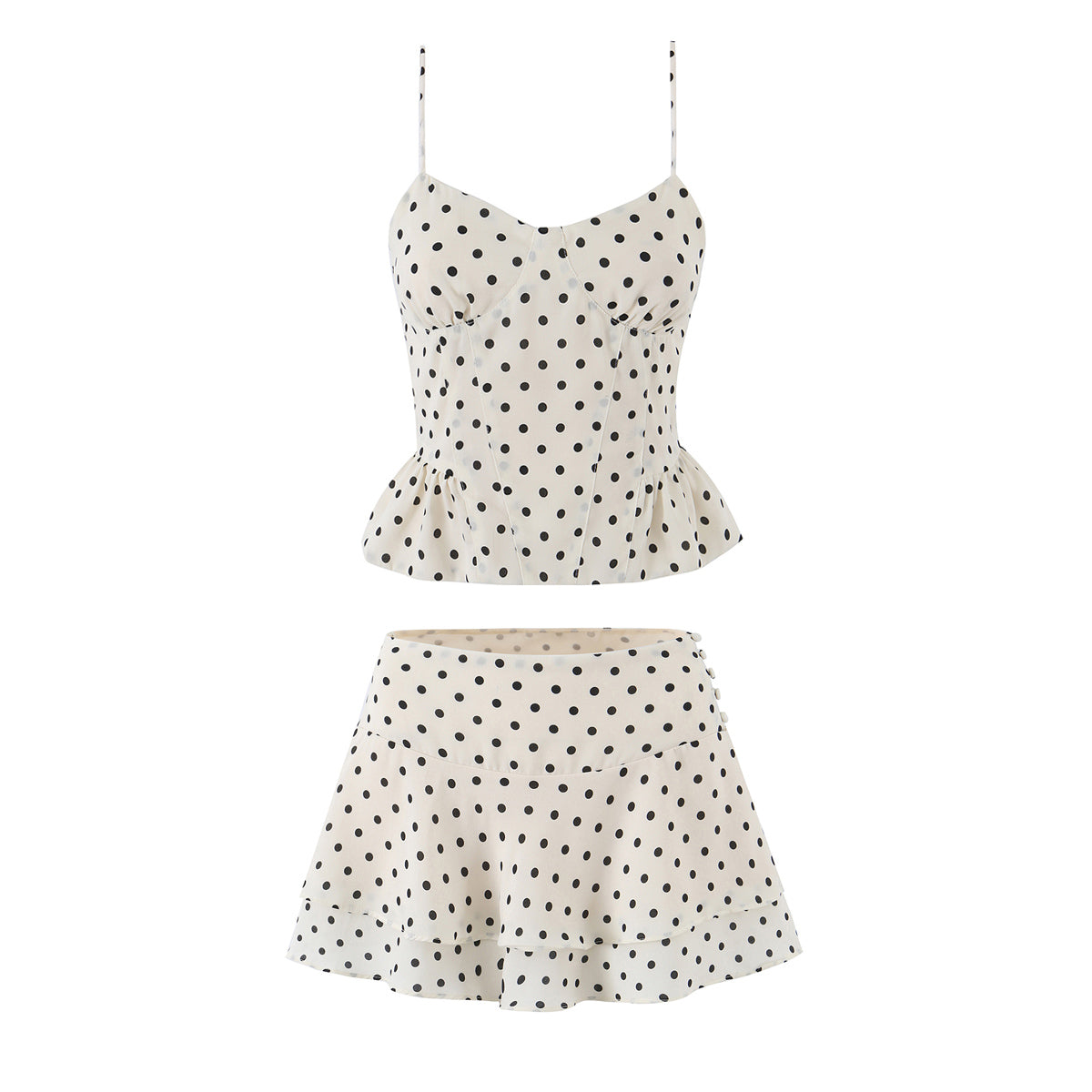 Sexy Polka Dot Brace Top Elegant Slim Fit Bandage Dress