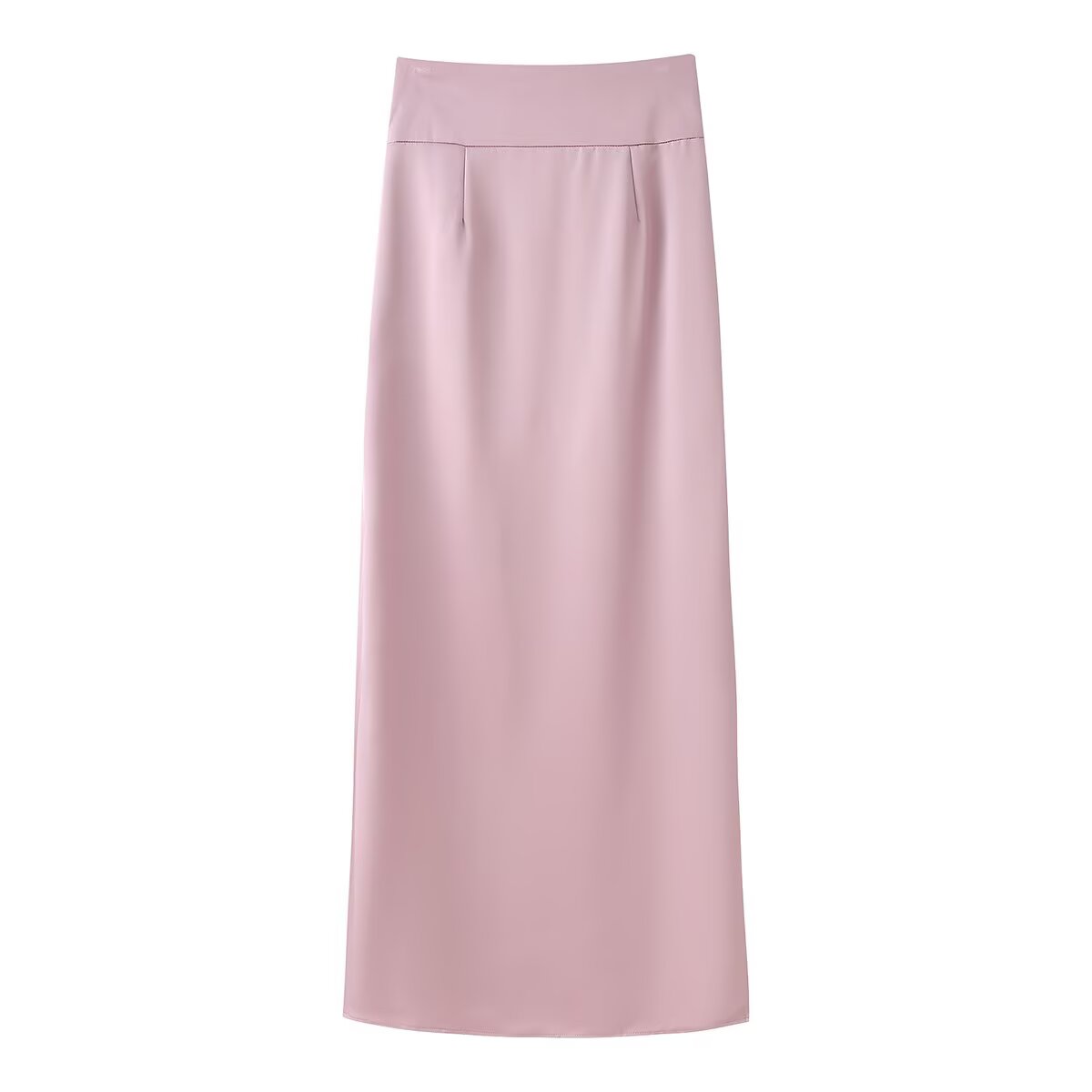 Women Elegant Solid Summer Silk Satin Skirt Sets