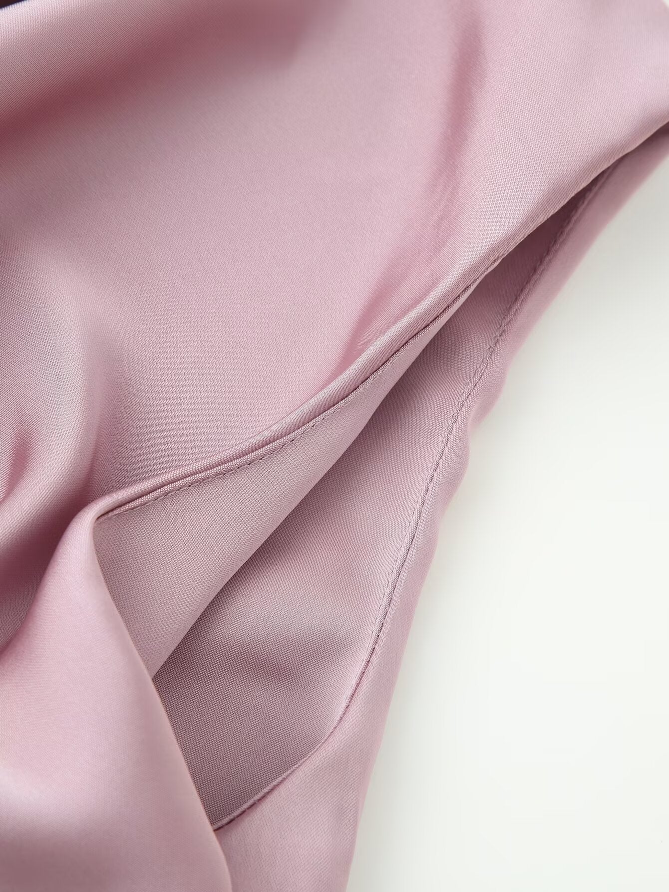Women Elegant Solid Summer Silk Satin Skirt Sets