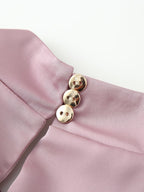 Women Elegant Solid Summer Silk Satin Skirt Sets