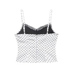 Polka Dot Summer Lace Splicing Sling Vest Slim Fit Slim