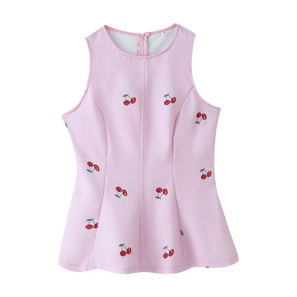 Women Summer Sleeveless Graphic Pants Set