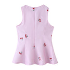 Women Summer Sleeveless Graphic Pants Set