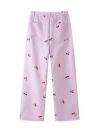 Women Summer Sleeveless Graphic Pants Set