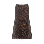 Women Clothing Summer Leopard Print Silk Net Sling Silk Net