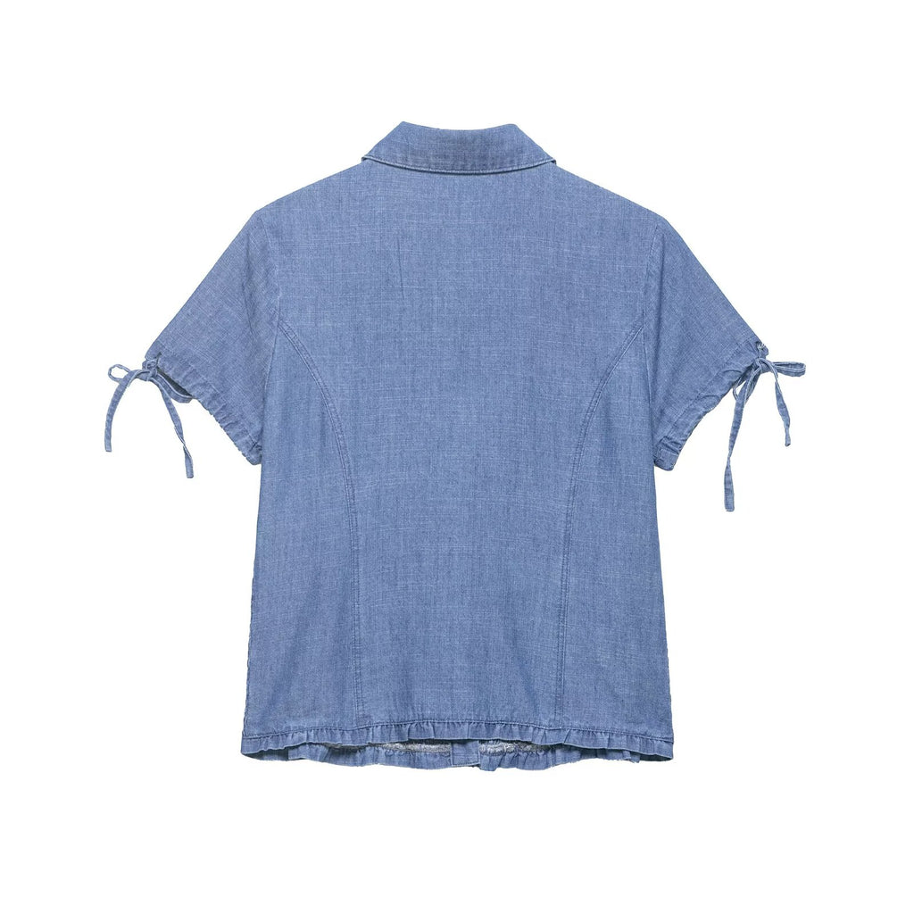 Women Clothing Summer Slim Fit Short Sleeved Collared