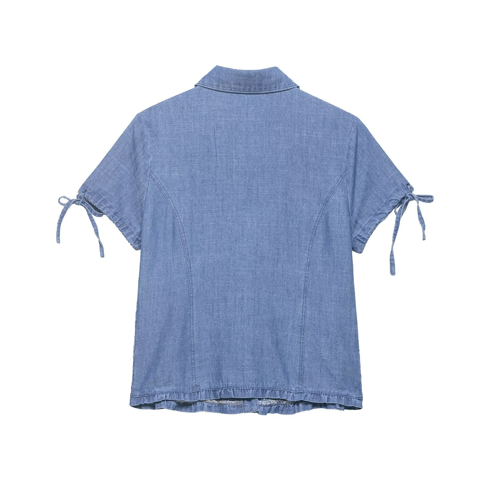 Women Clothing Summer Slim Fit Short Sleeved Collared