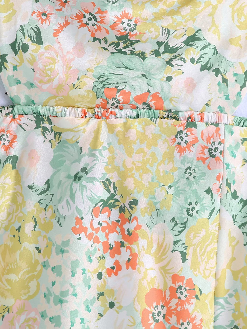 Floral skirt with elastic waist and colorful botanical print