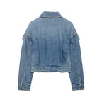 Women Clothing Summer Loop Accessories Denim Jacket Coat