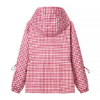 Women Everyday Lace up Waist Controlled Slimming Hooded