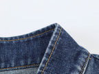 Women Clothing Top Denim Strap Breasted Jacket