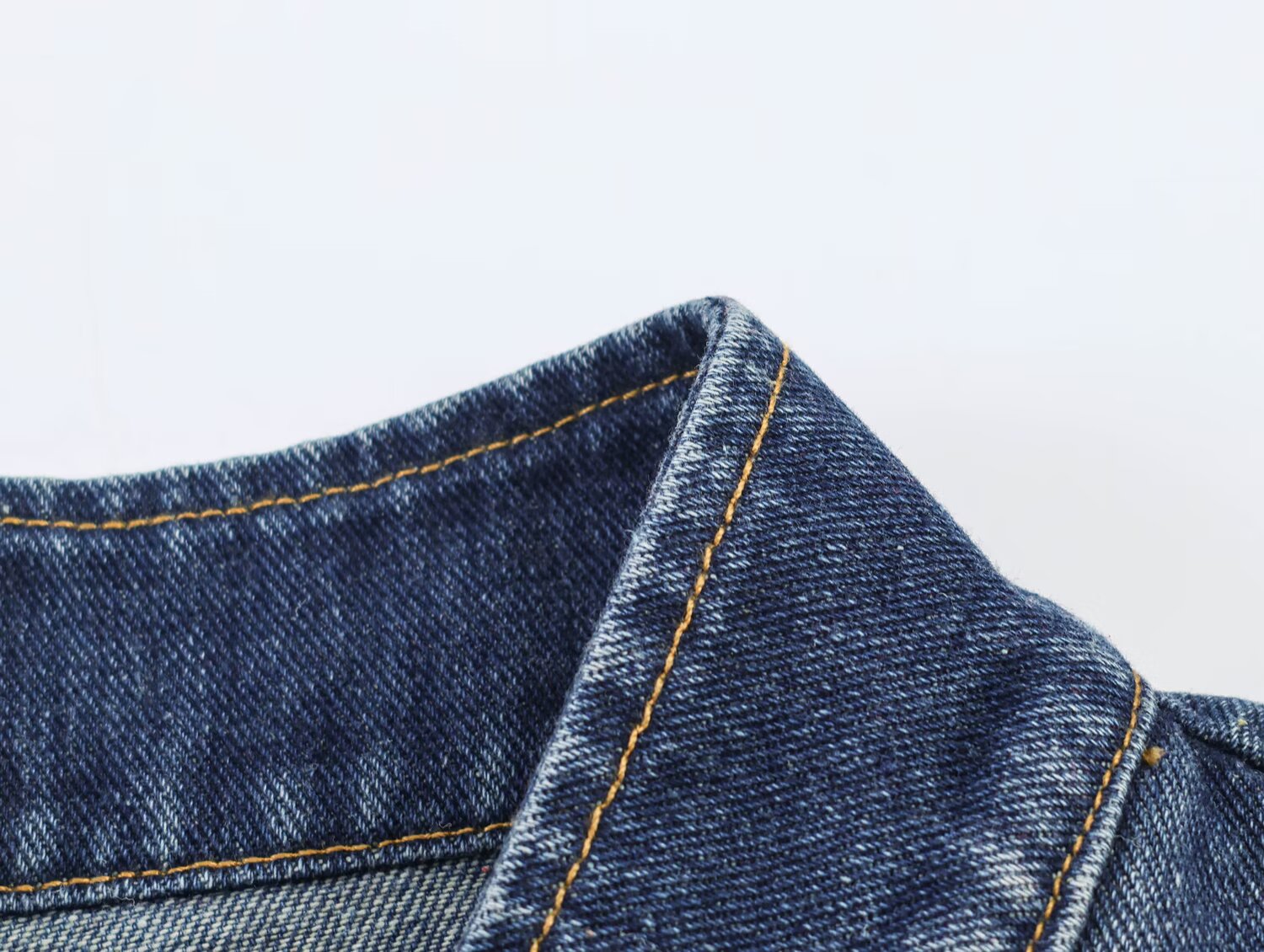 Women Clothing Top Denim Strap Breasted Jacket
