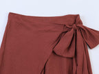 Women Clothing Summer Loose Casual Wrapping Towel Bow Pants