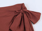 Women Clothing Summer Loose Casual Wrapping Towel Bow Pants