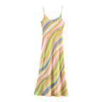 Women's Satin Backless Dress