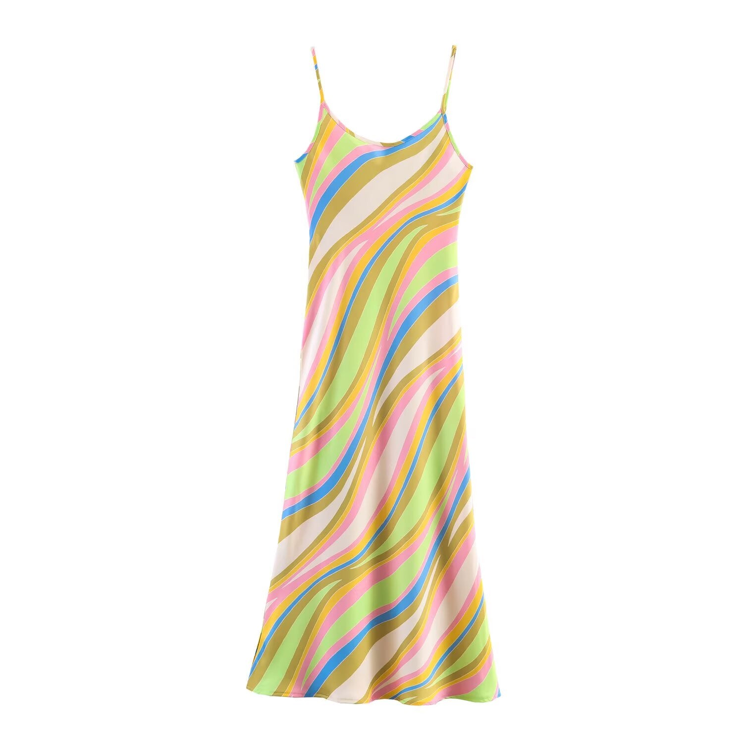 Women's Satin Backless Dress