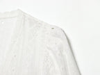 Women Clothing Summer Casual Long Sleeve V neck Hollow Out