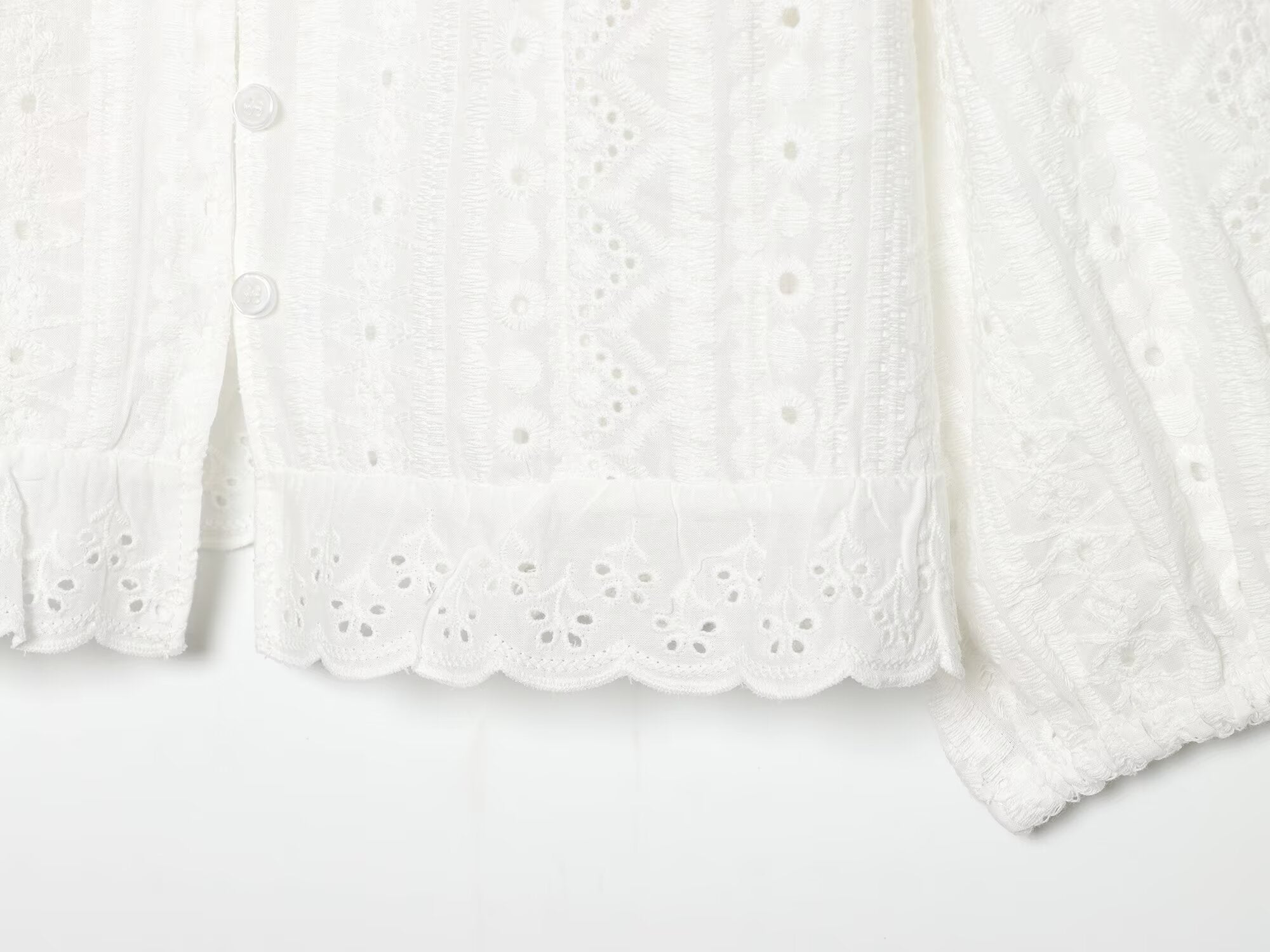 Women Clothing Summer Casual Long Sleeve V neck Hollow Out