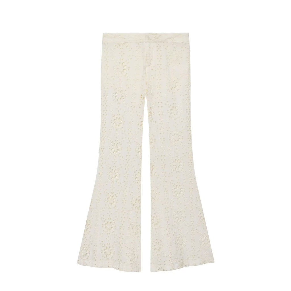 Summer Women Clothing Slim Fit Casual Embroidery Bell