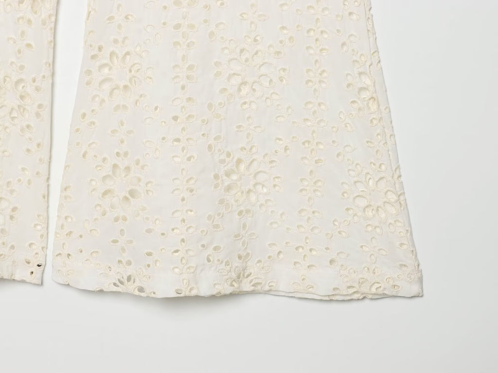 Summer Women Clothing Slim Fit Casual Embroidery Bell