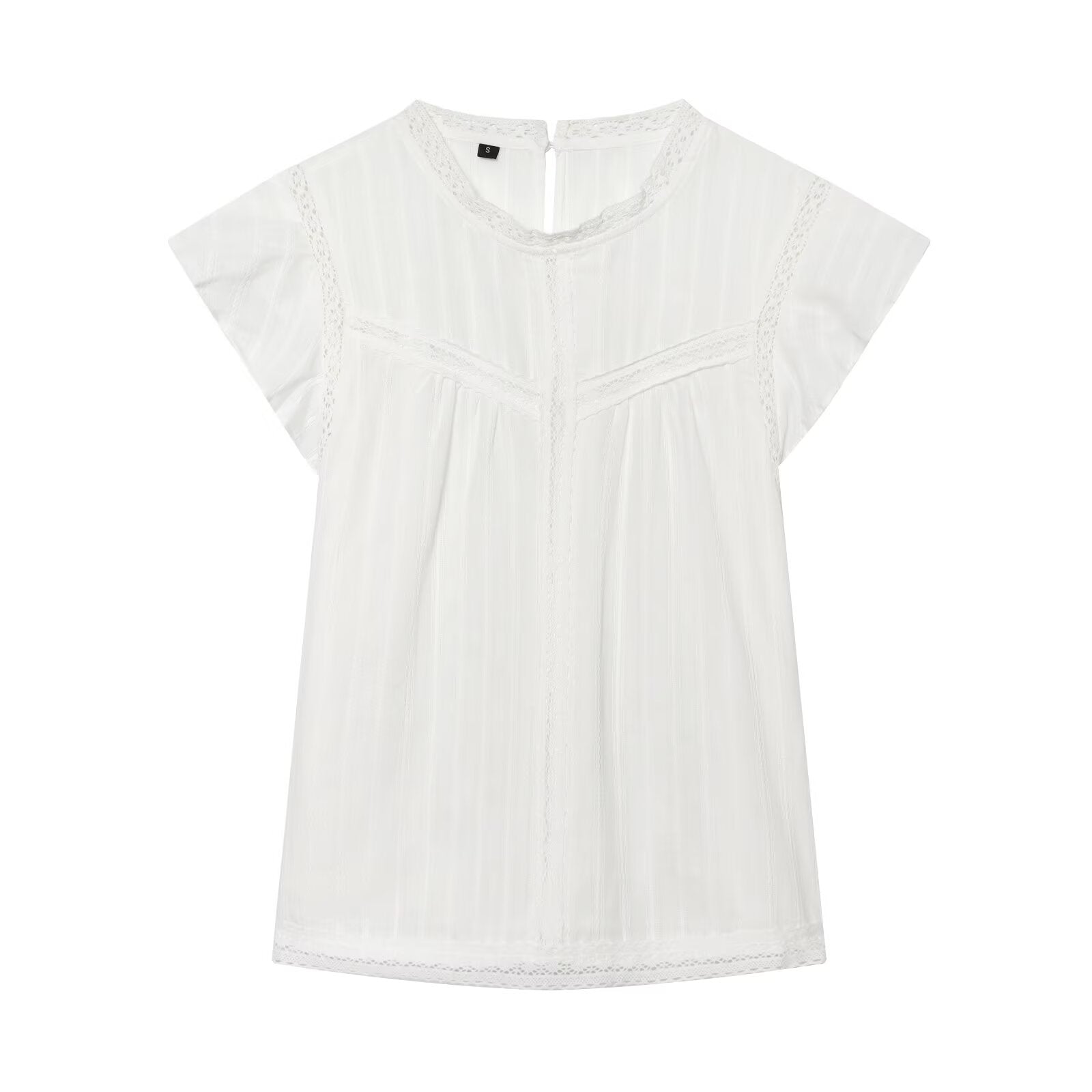 Women Clothing Sexy Romantic Vertical Lace SL Shirt Lace