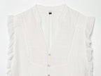 Summer Women Casual Loose All Match Laminated Embroidered