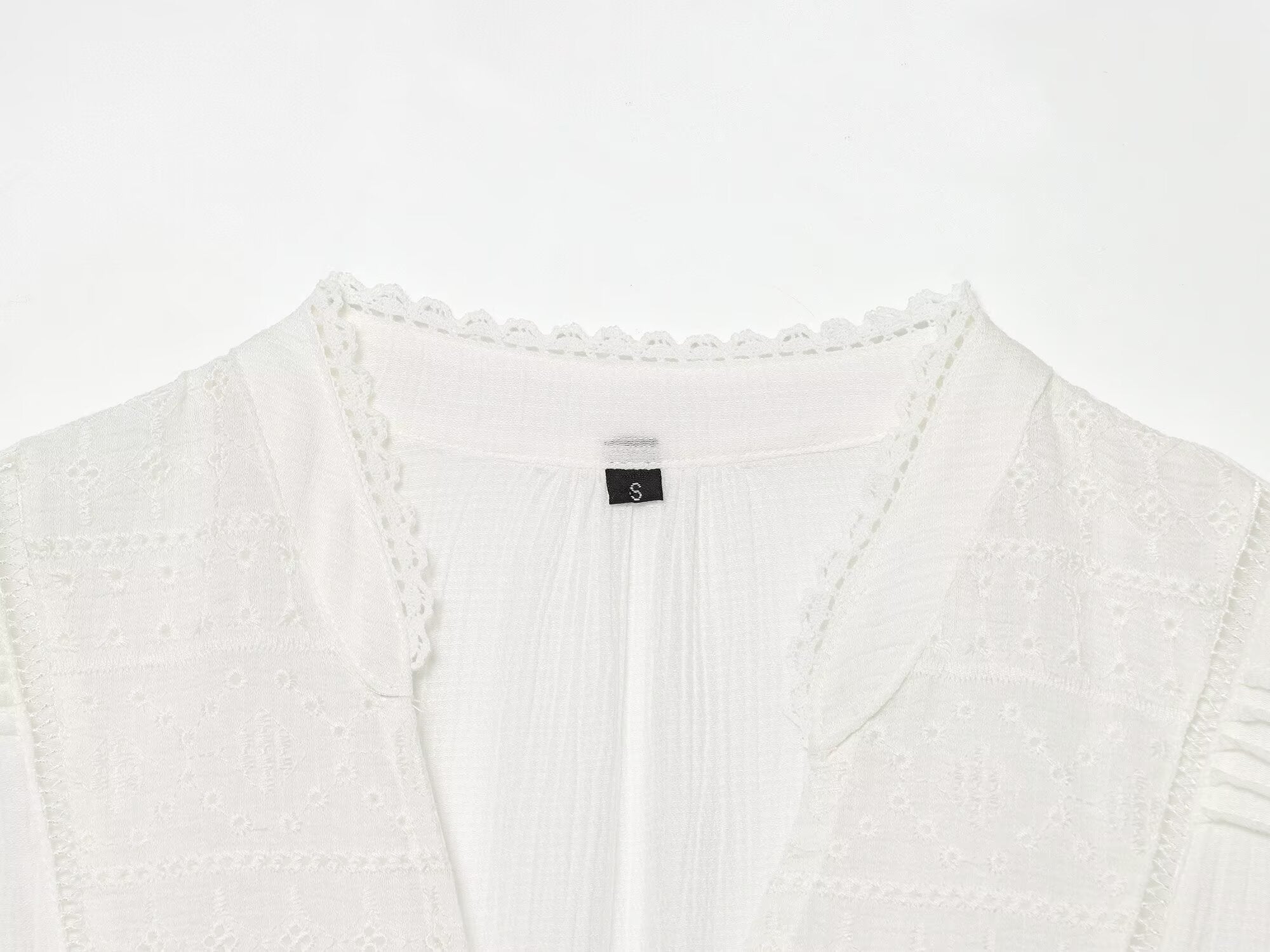 Summer Women Casual Loose All Match Laminated Embroidered