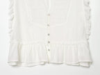 Summer Women Casual Loose All Match Laminated Embroidered