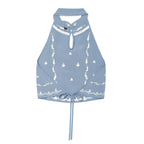 Women Clothing Summer Backless SL Embroidered Hanging