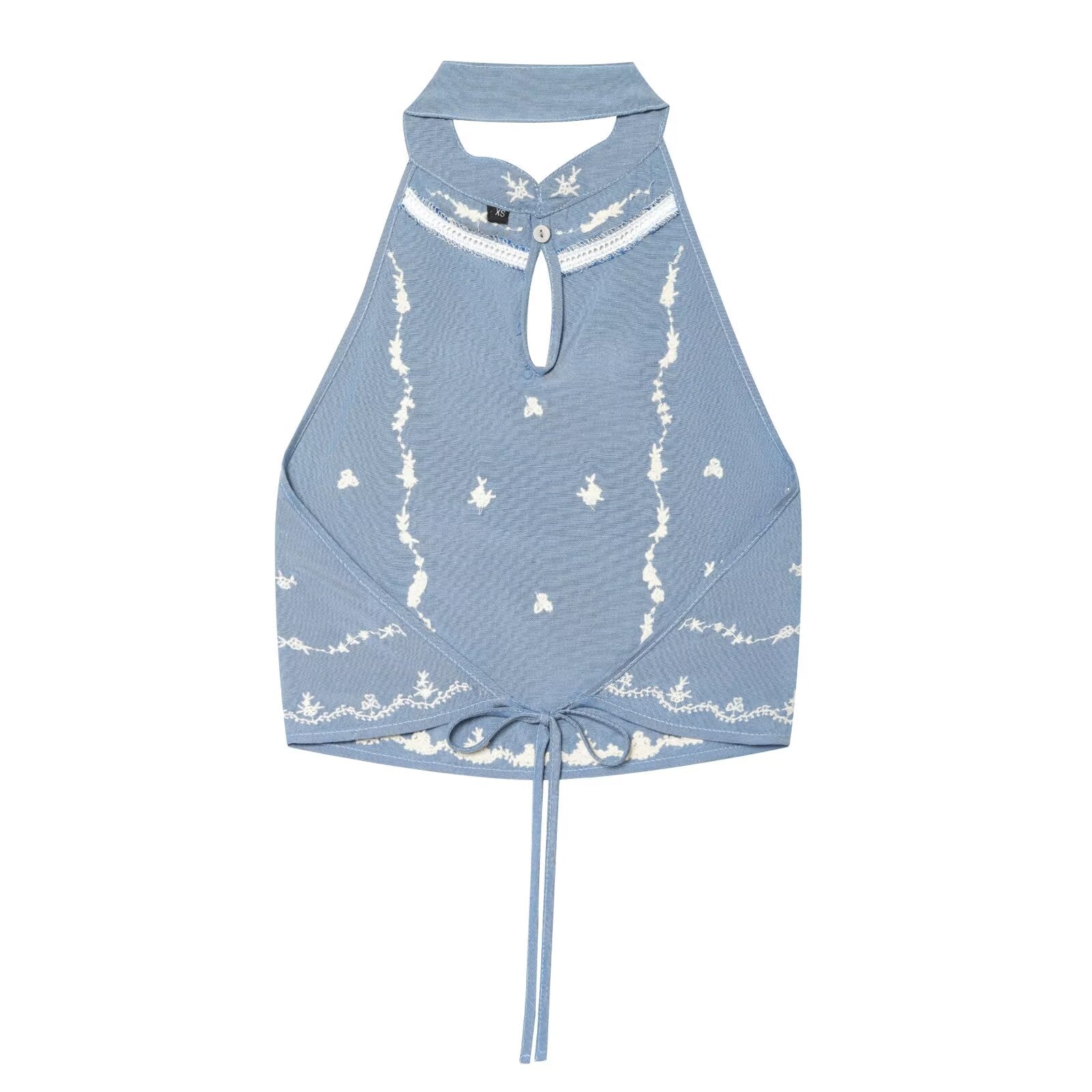 Women Clothing Summer Backless SL Embroidered Hanging