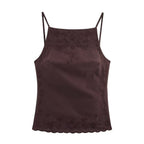 Summer Women Sexy Embroidery Backless Top Pants Sets