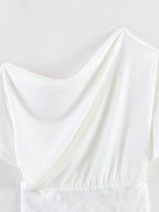 Women lothing Summer Sexy Lace Stitching Oblique Shoulder